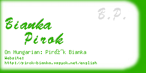 bianka pirok business card